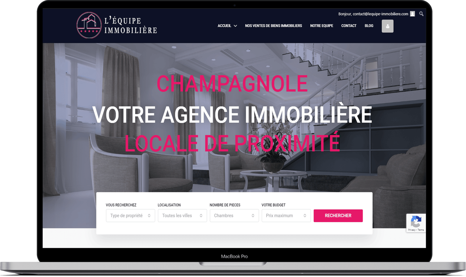 Site web L'équipe Immobilière